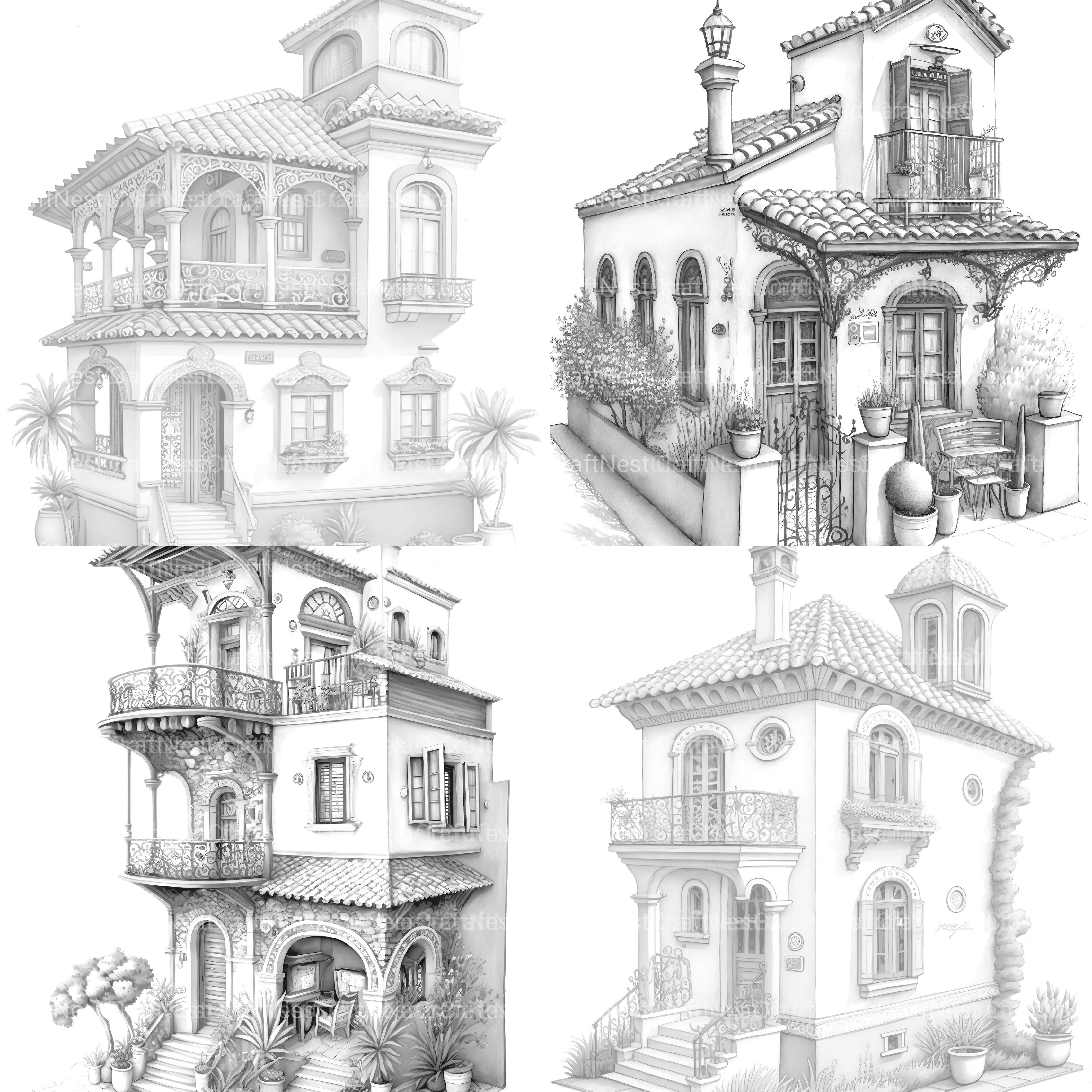 Chile Tiny House Coloring Book 1 - CraftNest - Digital Crafting and Art