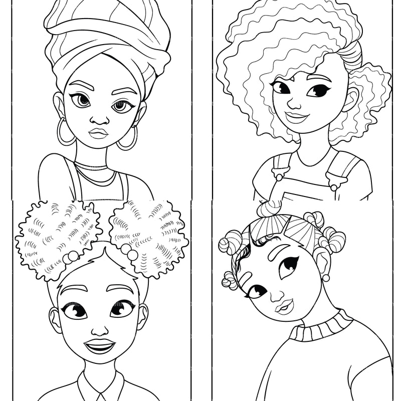 African Women Coloring Book - CraftNest - Digital Crafting and Art