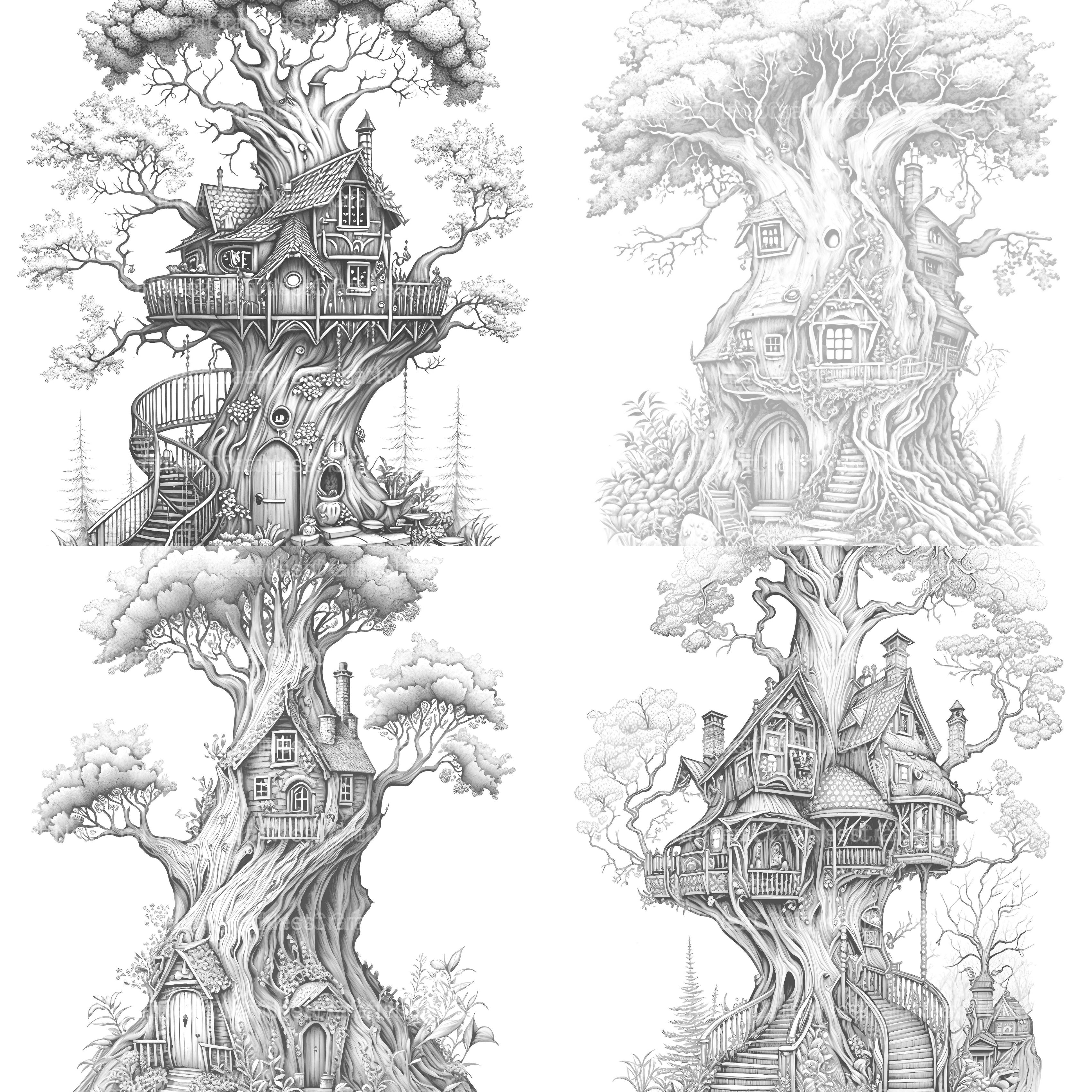 Treehouse Coloring Book 3 - CraftNest - Digital Crafting and Art