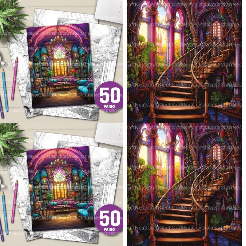 Interior Design Coloring Book - CraftNest - Digital Crafting and Art