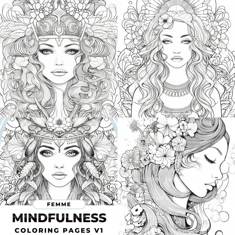 Femme Coloring Book - CraftNest - Digital Crafting and Art