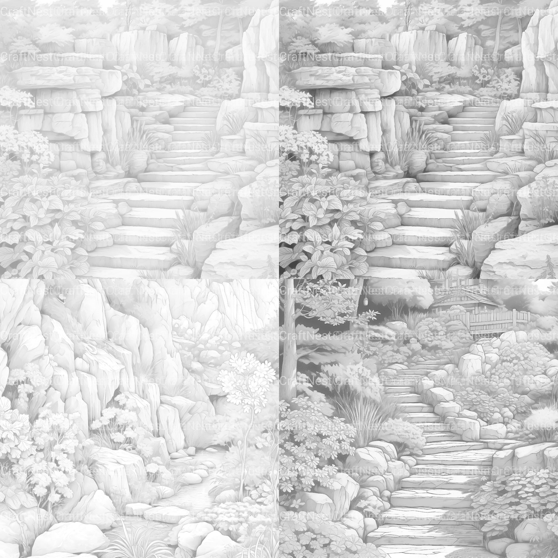 Rock Garden Coloring Book - CraftNest - Digital Crafting and Art