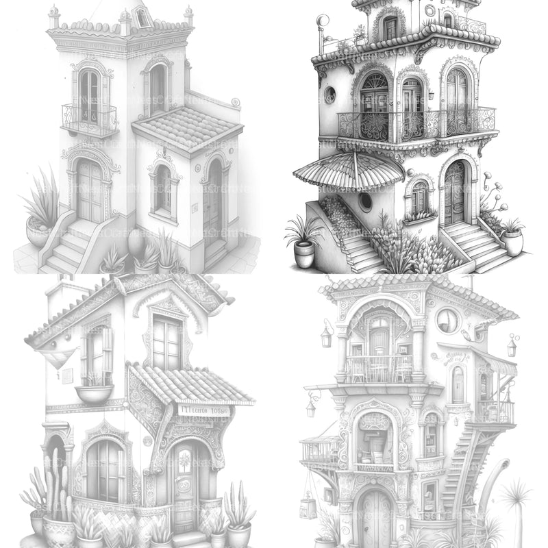 Mexican Tiny House Coloring Book - CraftNest - Digital Crafting and Art