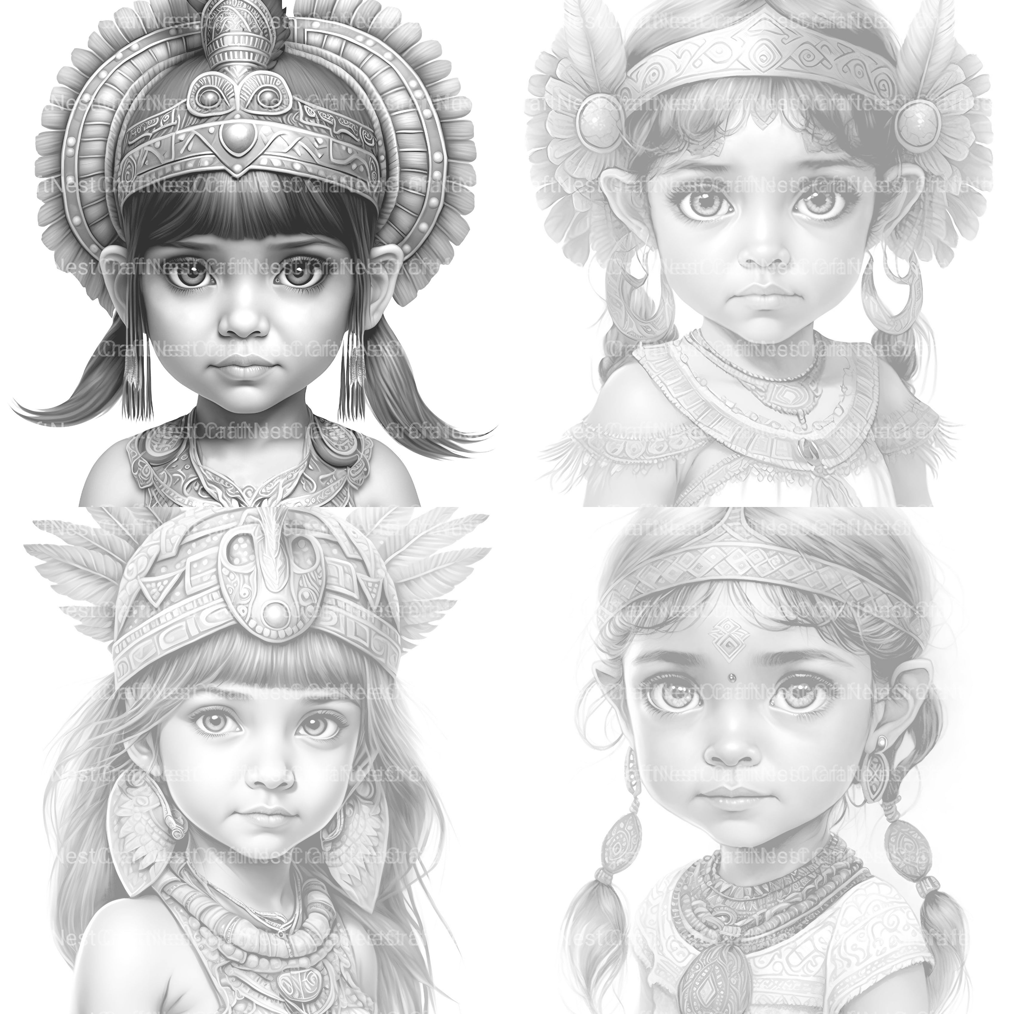 Aztec Boy Coloring Book - CraftNest - Digital Crafting and Art