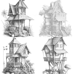 Beach House Coloring Book - CraftNest - Digital Crafting and Art