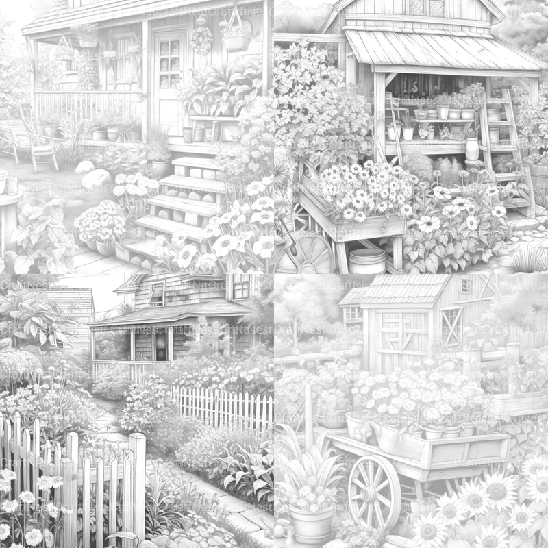 Farmers Garden Coloring Book - CraftNest - Digital Crafting and Art
