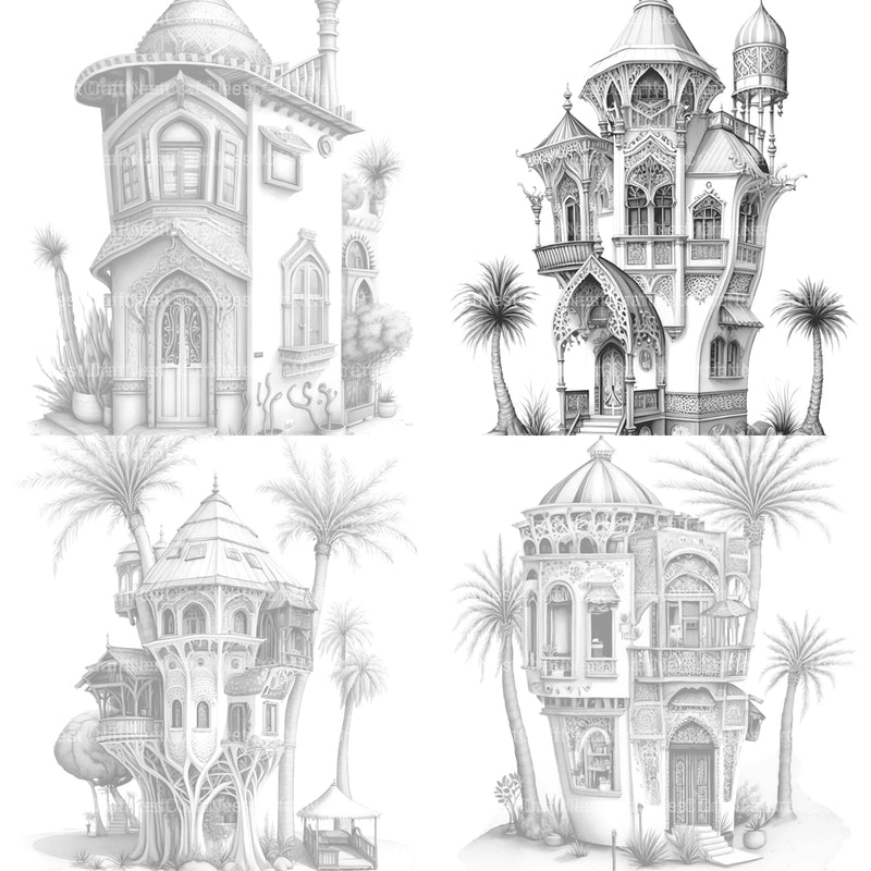 Dubai Tiny House Coloring Book - CraftNest - Digital Crafting and Art