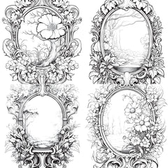 Blooming Mirror Coloring Book - CraftNest - Digital Crafting and Art
