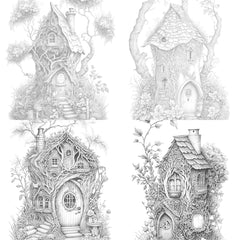Secret Garden Fairy House Coloring Book - CraftNest - Digital Crafting and Art