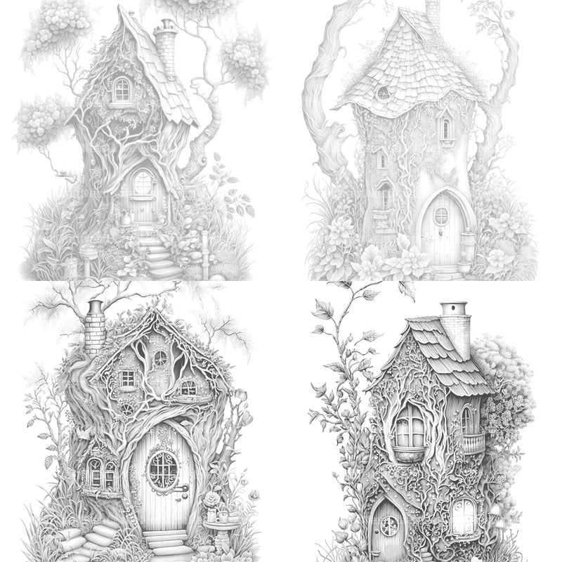 Secret Garden Fairy House Coloring Book - CraftNest - Digital Crafting and Art