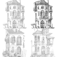 Venetian Tiny House Coloring Book - CraftNest - Digital Crafting and Art