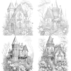 Gothic House Coloring Book - CraftNest - Digital Crafting and Art