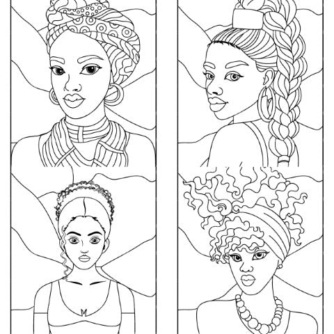 African Woman Coloring Book - CraftNest - Digital Crafting and Art