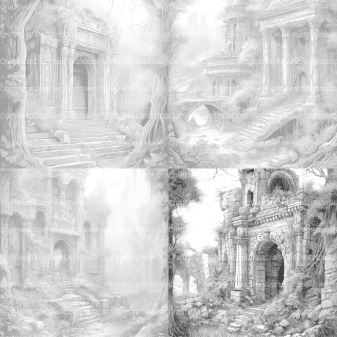 Lost Ruins Coloring Book - CraftNest - Digital Crafting and Art