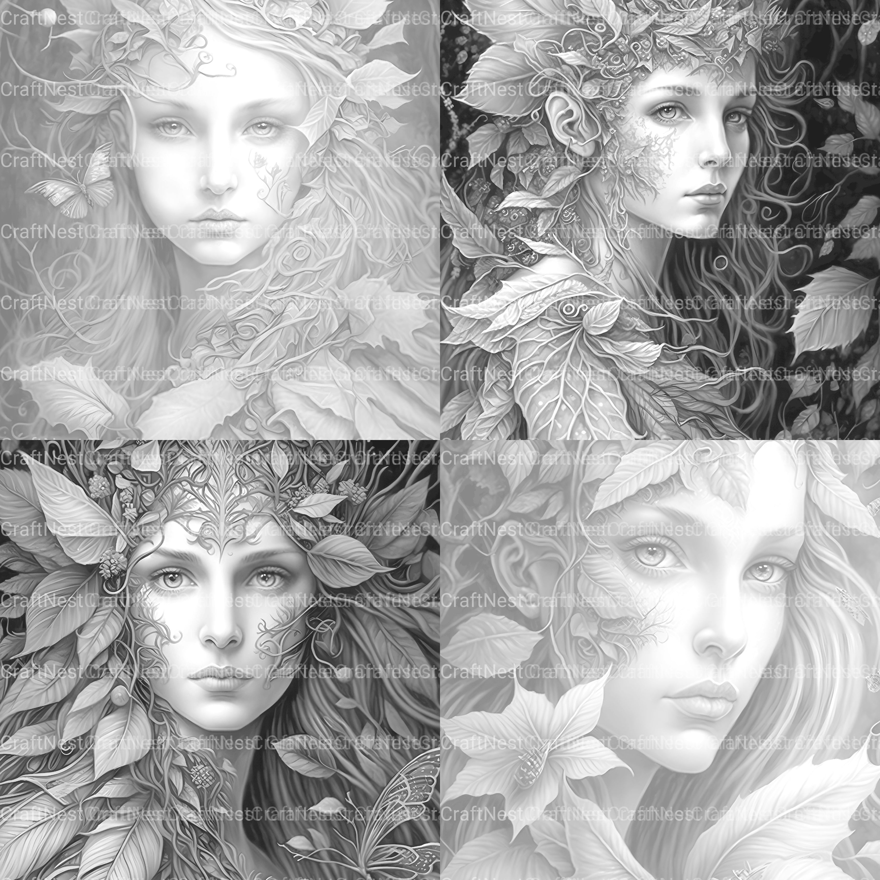 Forest Fairy Coloring Book - CraftNest - Digital Crafting and Art