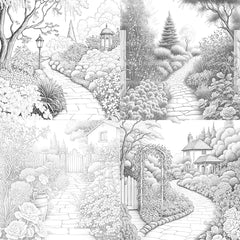 Garden Path Coloring Book - CraftNest - Digital Crafting and Art