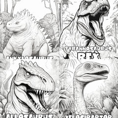 Kids Dinosaur Adventure Coloring Book - CraftNest - Digital Crafting and Art