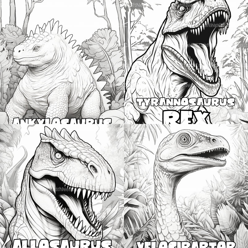 Kids Dinosaur Adventure Coloring Book - CraftNest - Digital Crafting and Art