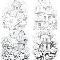 Blooming House Coloring Book - CraftNest - Digital Crafting and Art