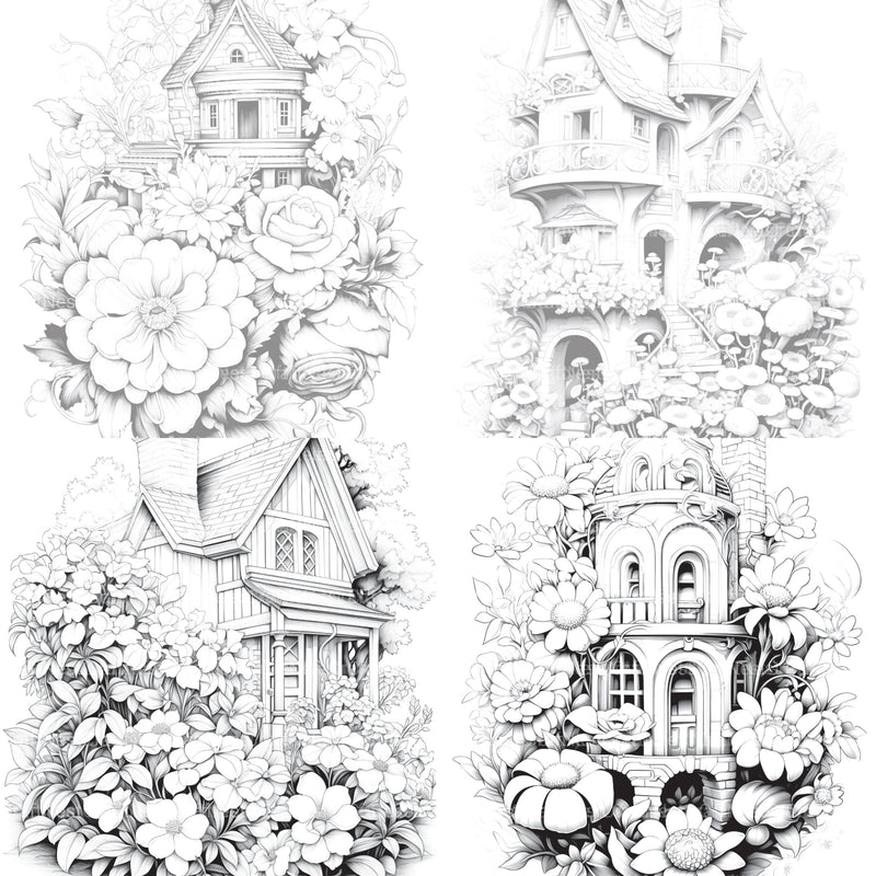 Blooming House Coloring Book - CraftNest - Digital Crafting and Art