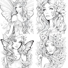Beautiful Fairies Coloring Book - CraftNest - Digital Crafting and Art