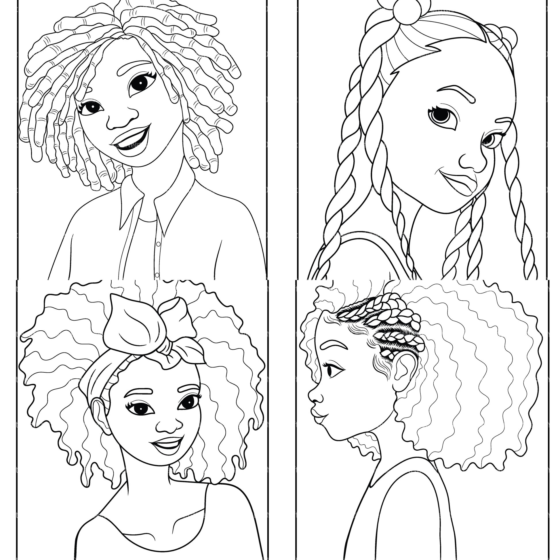 African Girl Coloring Book - CraftNest - Digital Crafting and Art