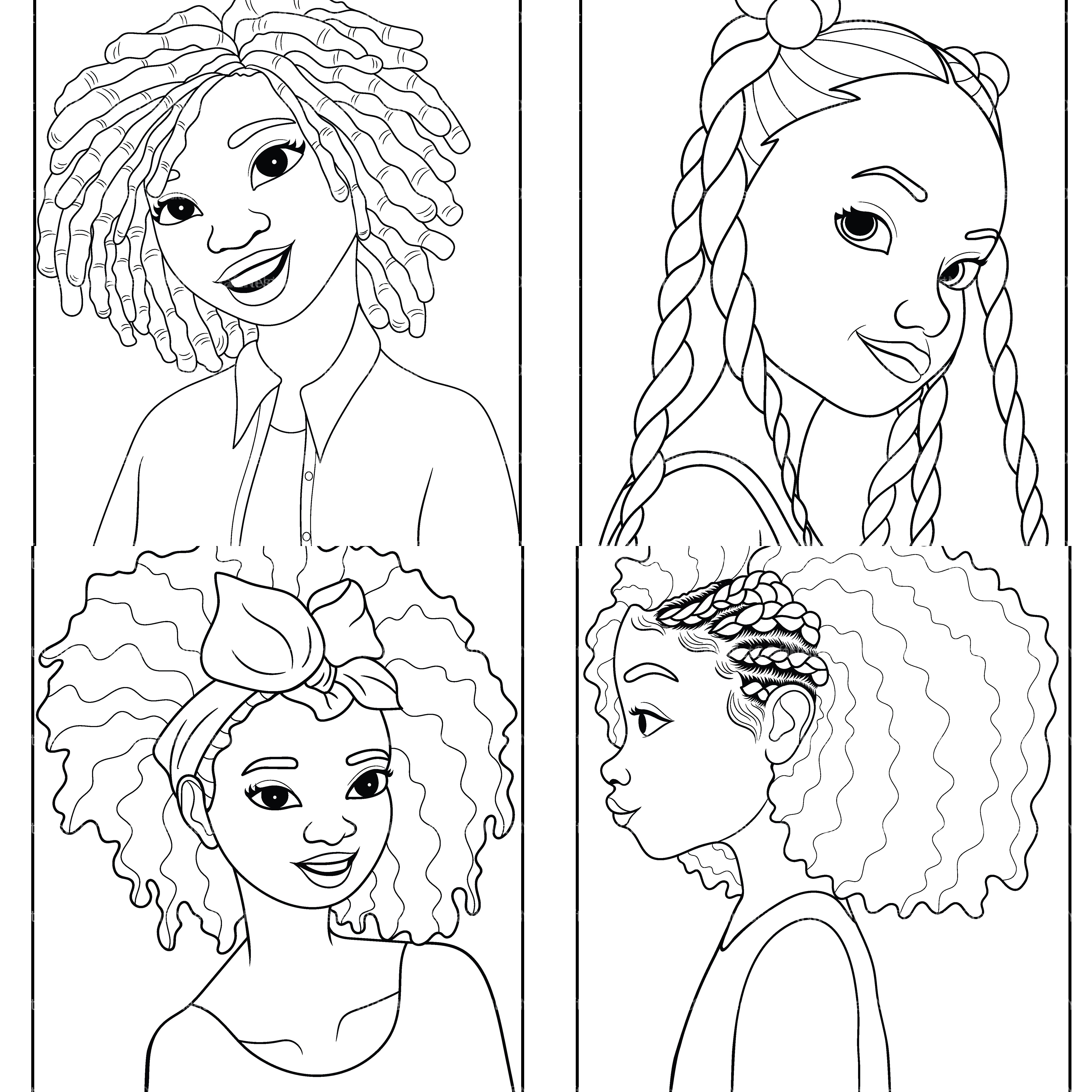 African Girl Coloring Book - CraftNest - Digital Crafting and Art