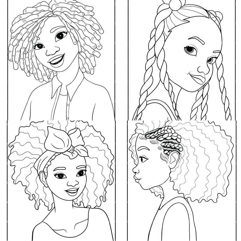 African Girl Coloring Book - CraftNest - Digital Crafting and Art