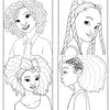 African Girl Coloring Book