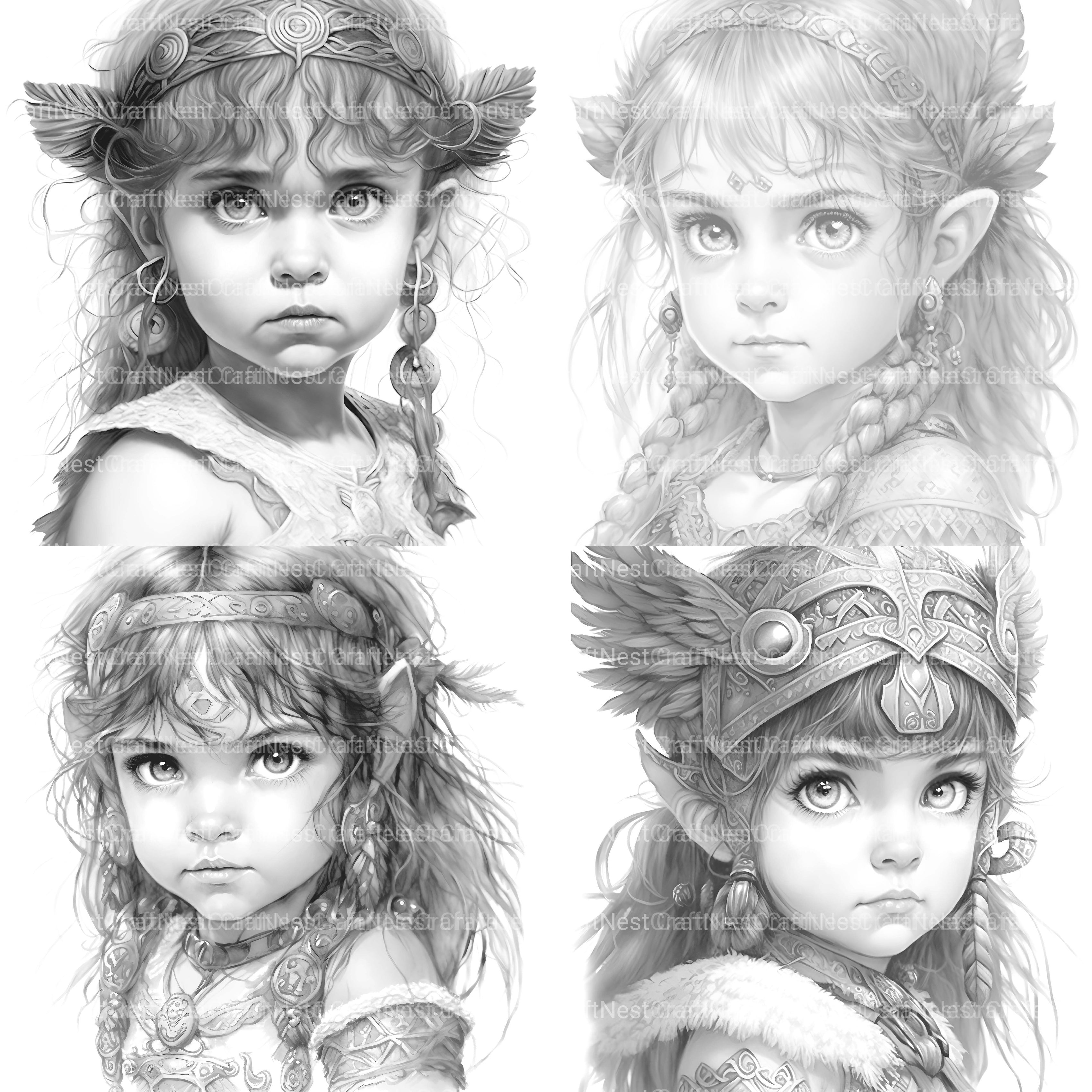 Bavarian Girl Coloring Book 2 - CraftNest - Digital Crafting and Art