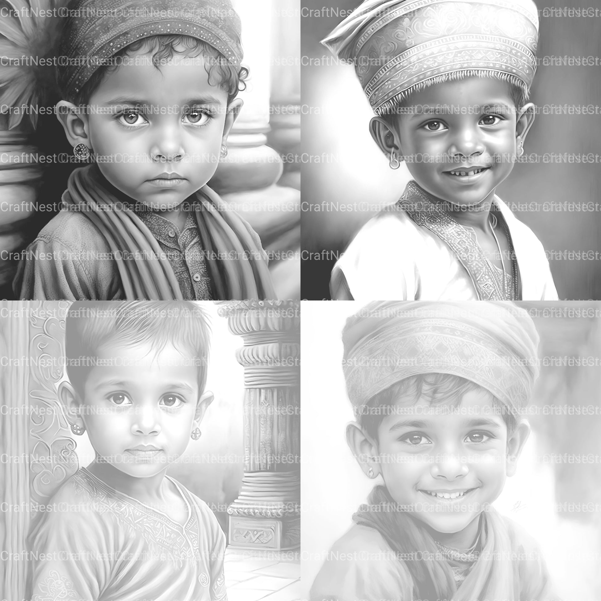 Indian Boy Coloring Book - CraftNest - Digital Crafting and Art