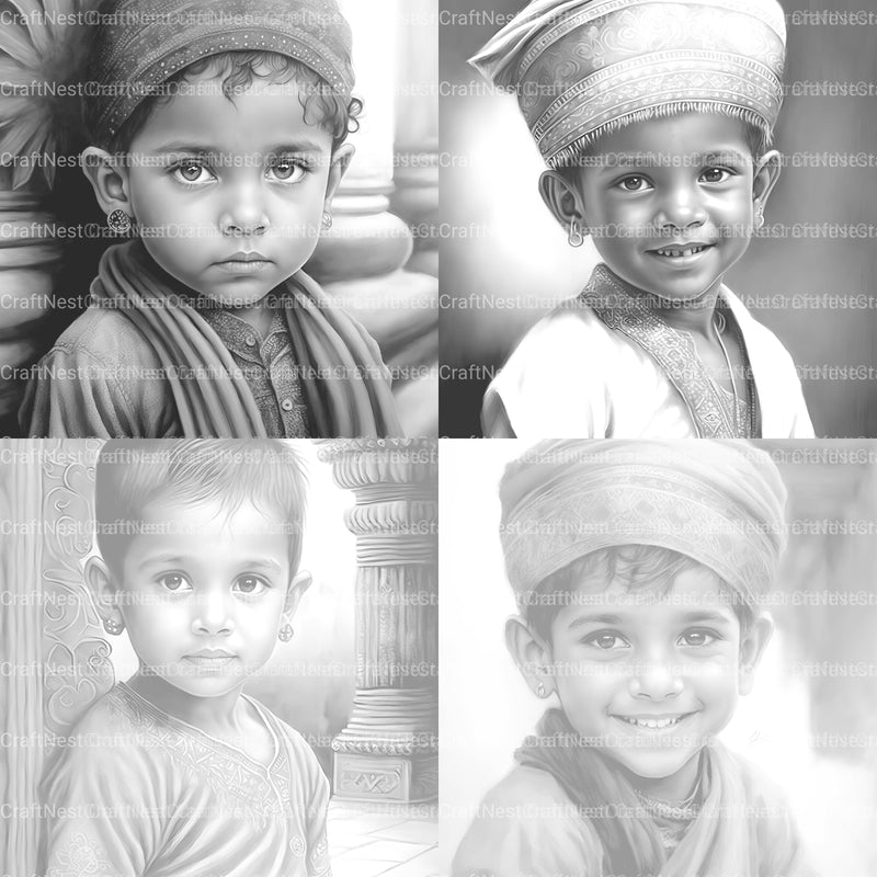 Indian Boy Coloring Book - CraftNest - Digital Crafting and Art