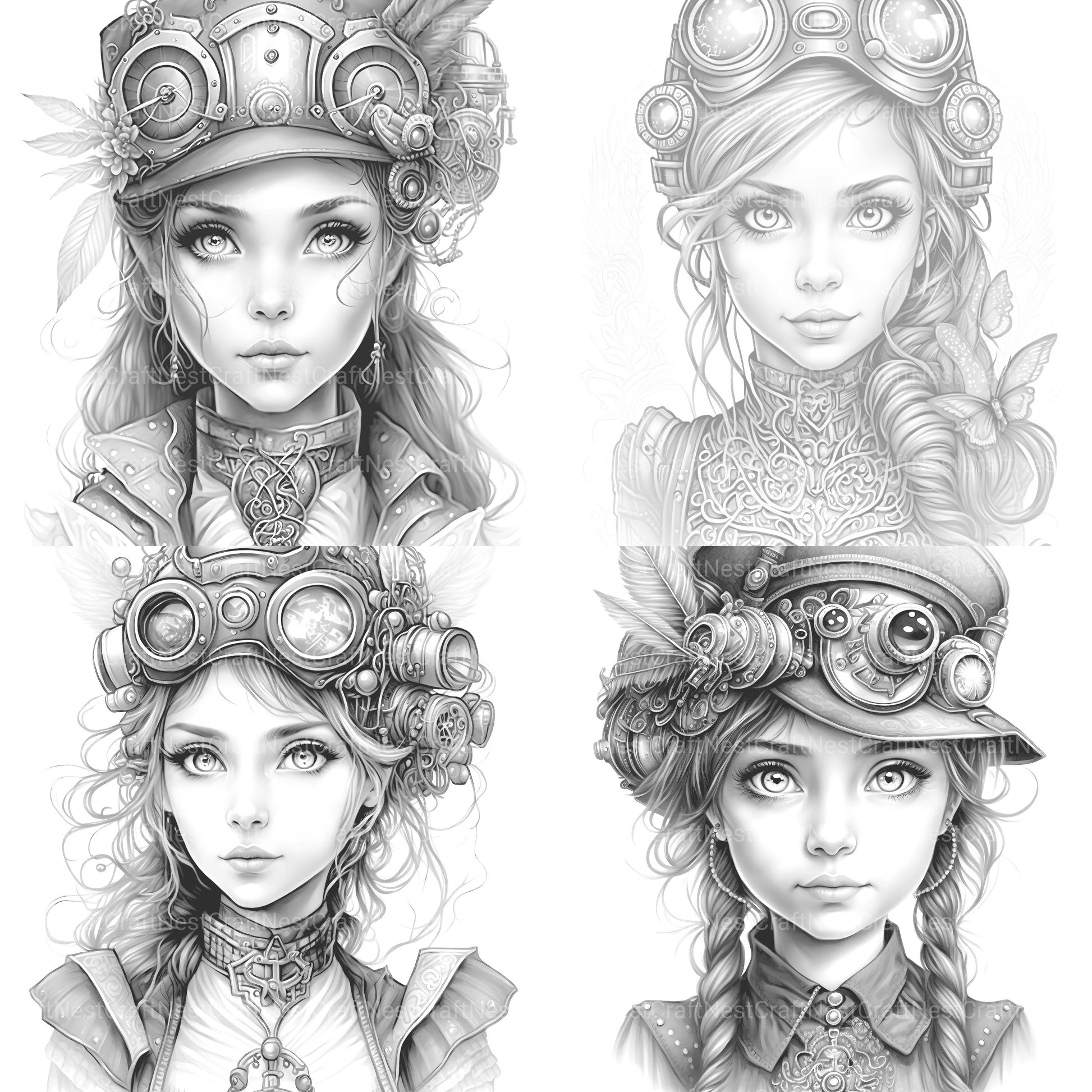 Sunflower Girl Coloring Book - CraftNest - Digital Crafting and Art