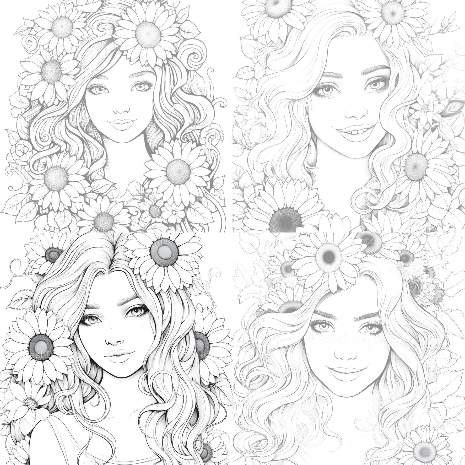 Venetian Carnival Woman Coloring Book - CraftNest - Digital Crafting and Art
