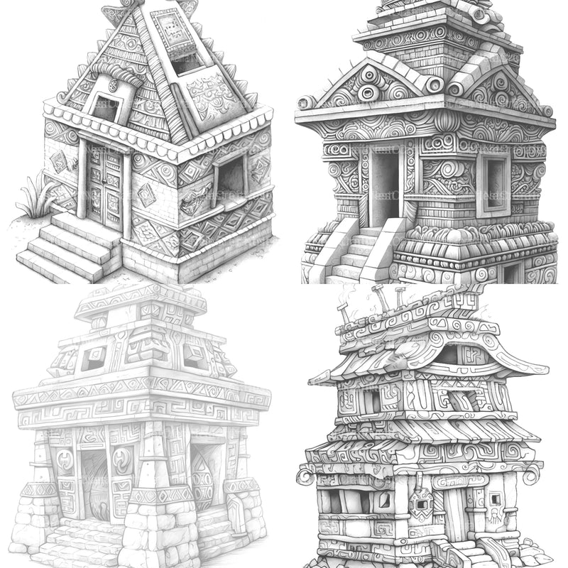 Castle Tiny House Coloring Book - CraftNest - Digital Crafting and Art