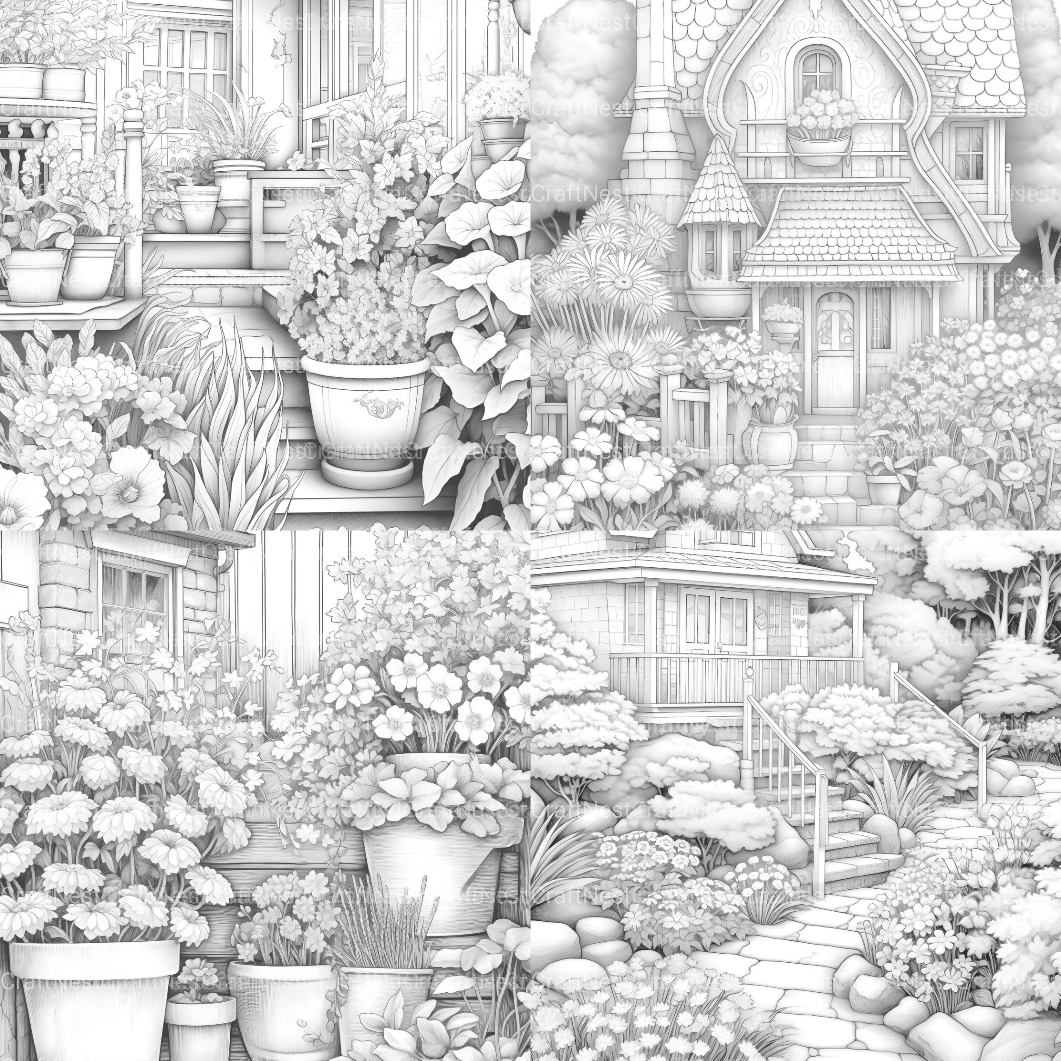 Spring Garden Coloring Book - CraftNest - Digital Crafting and Art