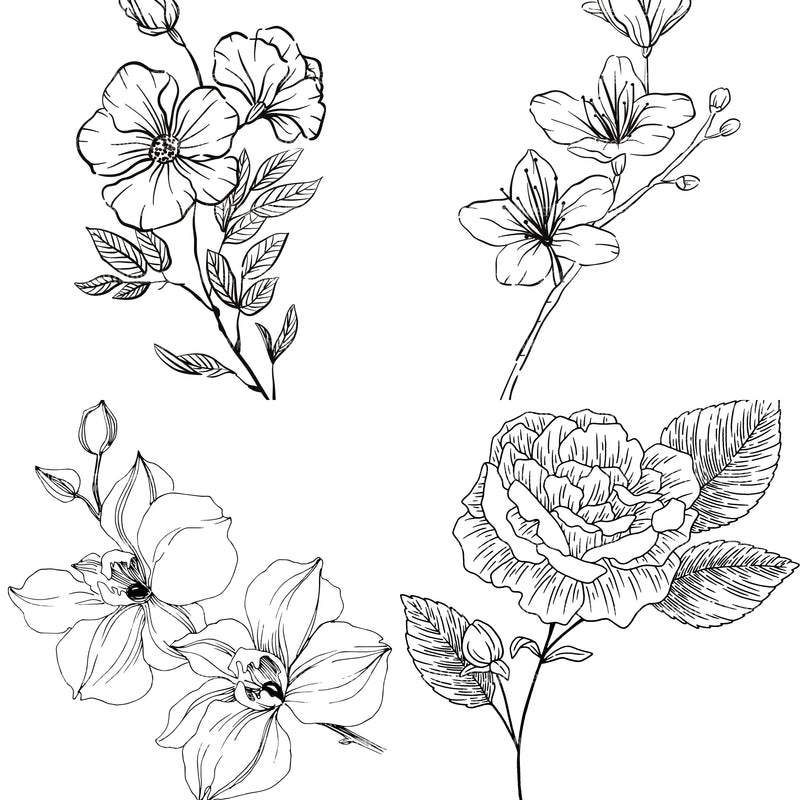 Floral Coloring Book - CraftNest - Digital Crafting and Art