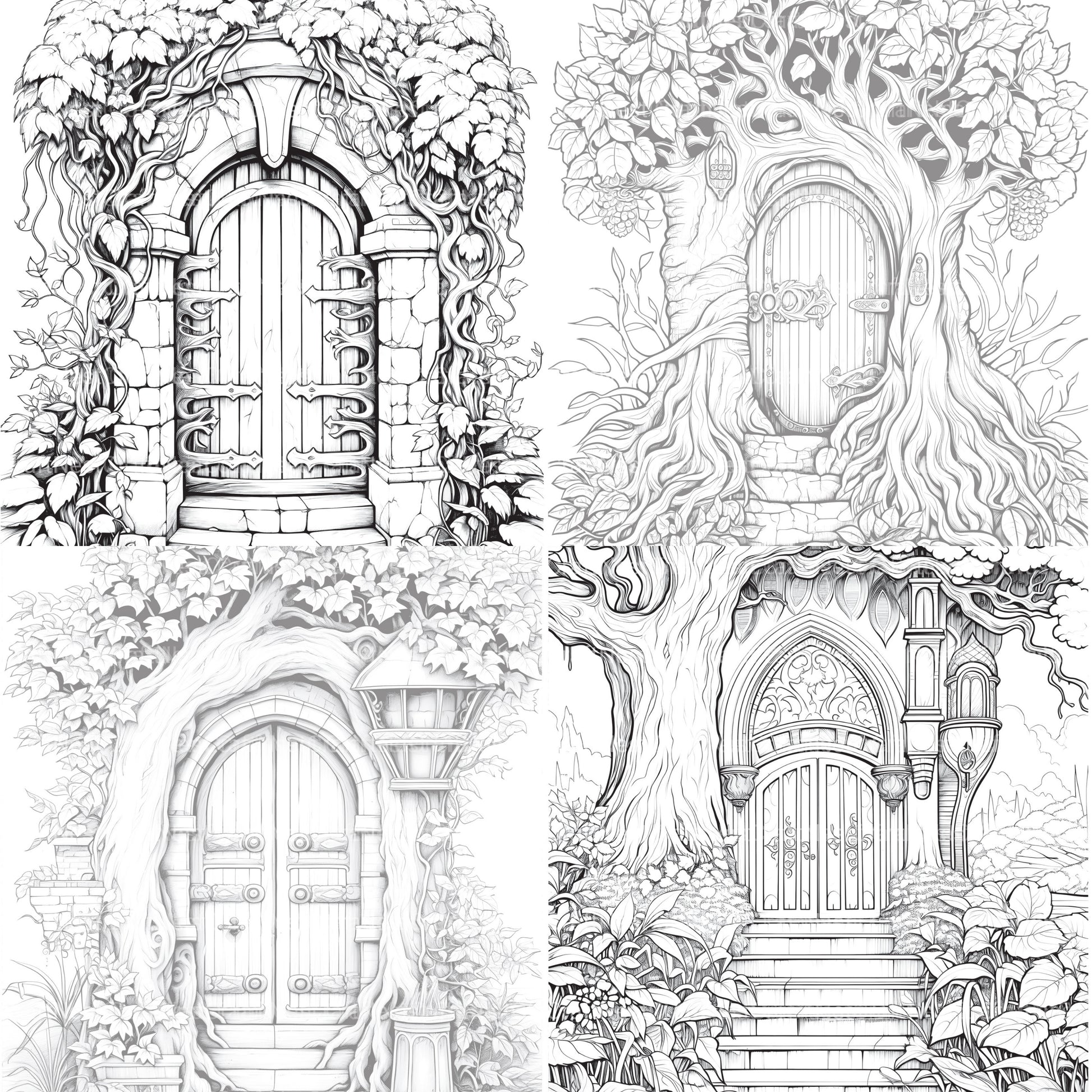 Blooming Door Coloring Book - CraftNest - Digital Crafting and Art