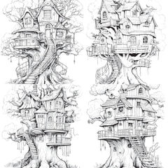 Treehouse Coloring Book - CraftNest - Digital Crafting and Art