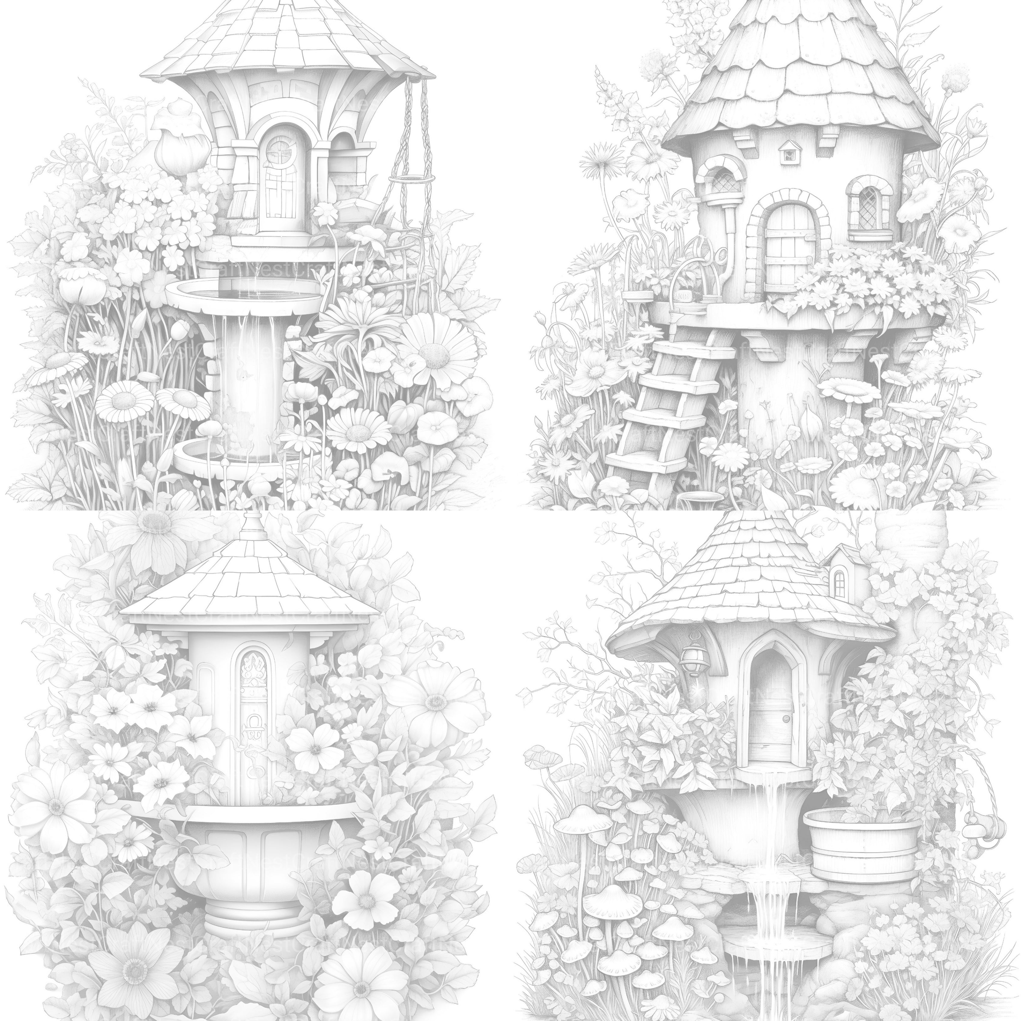 Wishing Well Coloring Book - CraftNest - Digital Crafting and Art