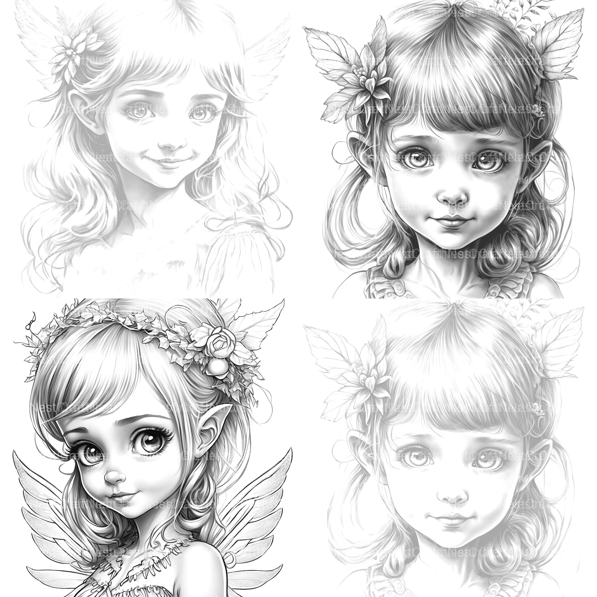 Flower Princess Coloring Book - CraftNest - Digital Crafting and Art