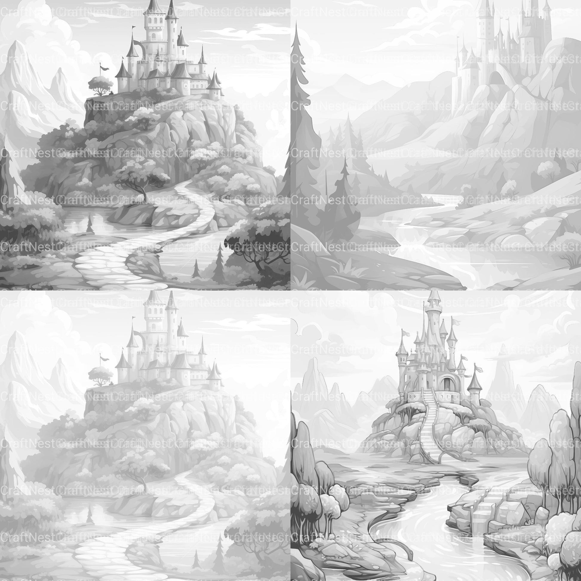 Fairytale Kingdom Coloring Book - CraftNest - Digital Crafting and Art