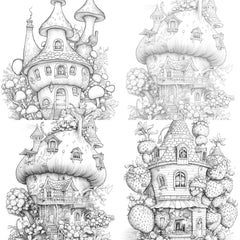 Strawberry Fairy House Coloring Book - CraftNest - Digital Crafting and Art