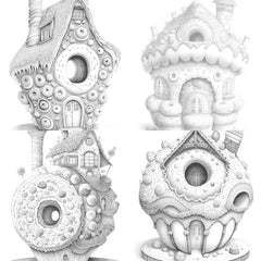Donut House Coloring Book - CraftNest - Digital Crafting and Art