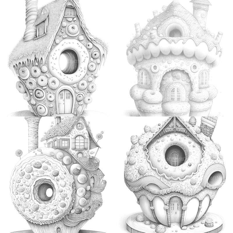 Donut House Coloring Book - CraftNest - Digital Crafting and Art