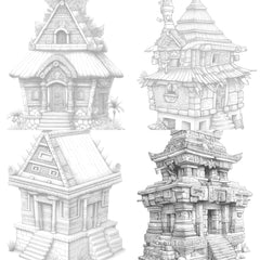 Castle Tiny House Coloring Book - CraftNest - Digital Crafting and Art