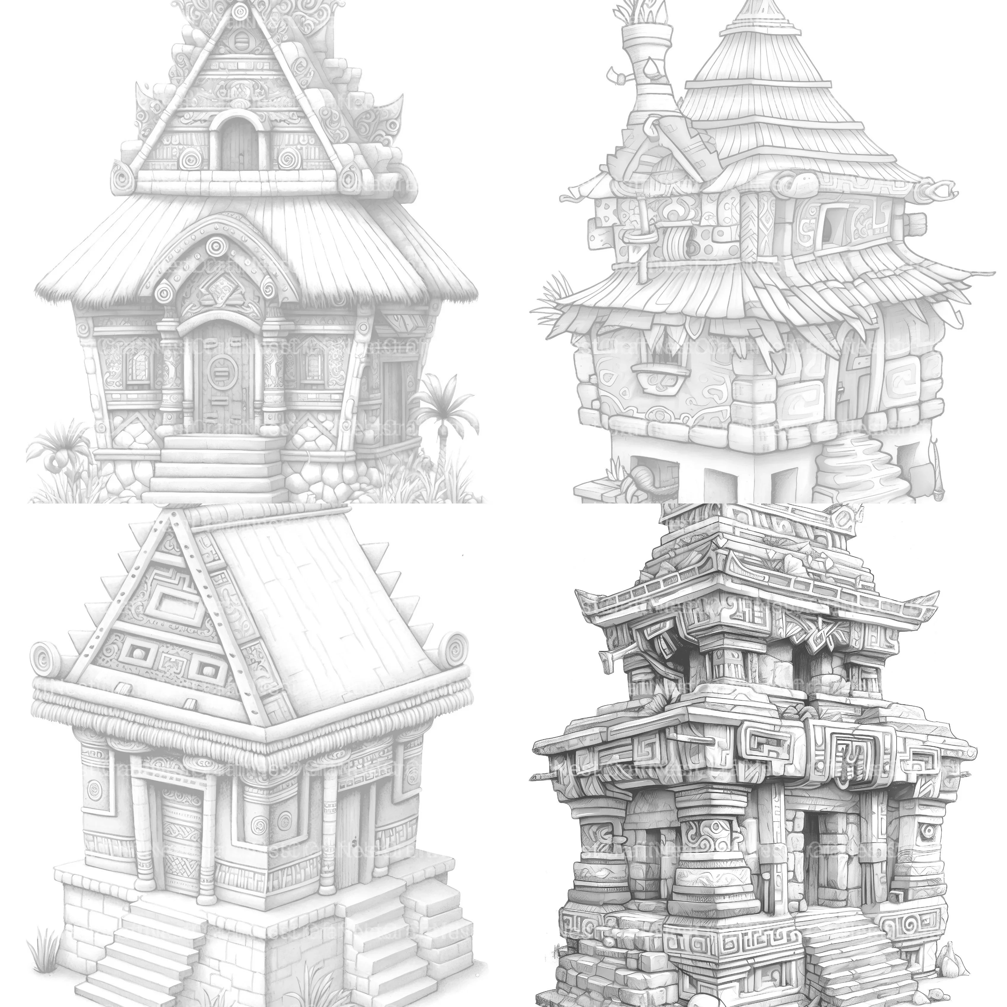Castle Tiny House Coloring Book - CraftNest - Digital Crafting and Art