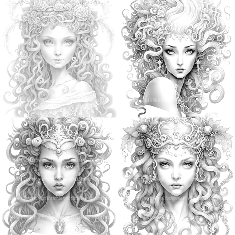 Medusa Coloring Book - CraftNest - Digital Crafting and Art