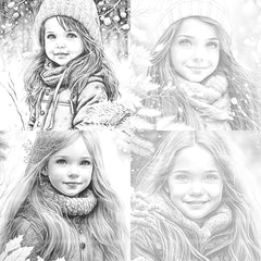 Winter Girl Coloring Book - CraftNest - Digital Crafting and Art