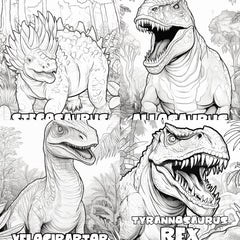Kids Dinosaur Coloring Book - CraftNest - Digital Crafting and Art